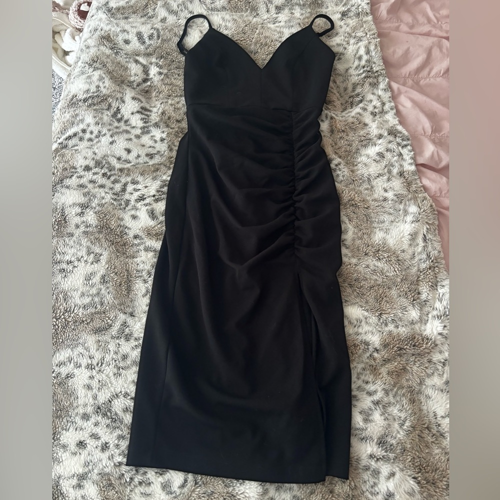 Emerald Sundae Black Midi dress Black